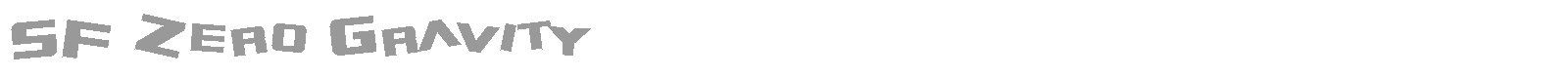 SF Zero Gravity font preview